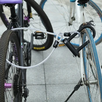 INBIKE în formă de U Cablu Set de Blocare de Blocare Biciclete, Ciclism Anti-Furt Bicicleta Mici Cablu de Blocare din Aliaj de Zinc de Siguranță Primăvară Frânghie de Sârmă din Oțel