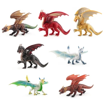 Dinozauri De Jucărie Dinozaur Cifre Model Piatra De Foc Dragon De Gheață Zăpadă Dragon Yellowstone Dragon, Dinozaur Colectia De Animale Jucarii Model