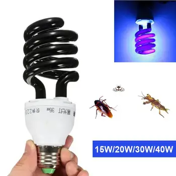 15W/ 20W/30W/40W AC220V E27 de Economisire a Energiei UV Etapă Sprial Lampă Bec lumina Neagra UV Lumina Violet