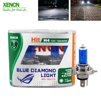 XENCN H4 12V 100/90W 5300K Blue Diamond Masina de Lumină, de Putere Mare Filtru UV cu Halogen Super White mașină de lumina pentru yaris pajero Nou 2Pos