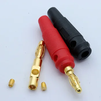 10buc/5pairs Noi 4mm Mufe Placate cu Aur Muzicale Vorbitor de Sârmă de Cablu Pin Banana Conectori