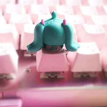 Anime personalizate tastelor F11 tasta ESC culcat desene animate drăguț fată frumoasă roz 3D stereo tastatură mecanică accesorii PBT