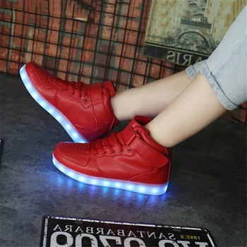 IGxx High Top CONDUS Pantofi de Lumină Pentru Bărbați CONDUS Adidași USB de Reincarcare Pantofi Femei Stralucitoare Luminos Intermitent Pantofi LED Copii