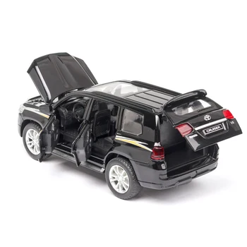 Diecast 1:32 Scară masinute din Metal cu Model de Sunet Și Lumină Trage Înapoi pentru copii jucării pentru Toyota land cruiser copii mașini de jucărie mașină