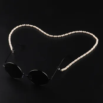 Noi 2020 Imitație Pearl Margele de Ochelari de Citit Lanț Cablu de Gât Non-alunecare de ochelari de Soare Lanț pentru Femei Colier de Perle Accesorii