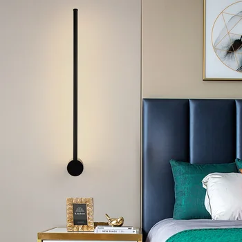 Nordic a CONDUS lampă de perete de fier Lung de noptieră lampa de perete culoar, coridor scara lampa living modern fundal linia de LED-uri de iluminat