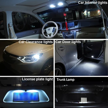 10buc LED T10 W5W-Bec Auto Interior Readling Lumini pentru Nissan Tiida Notă Qashqai j10 Juke Sunny Navara Frunze Primera p12 Teana