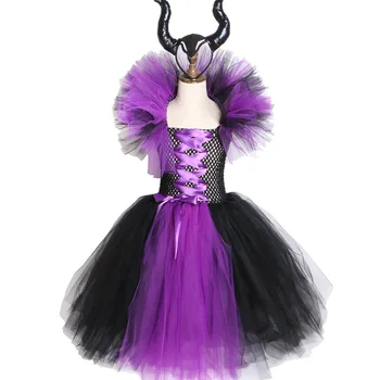 Maleficent Adormite, Regina Cea Rea Vrăjitoare Rochie 2020 Fete De Halloween Cosplay Rochii De Petrecere Costum Vrajitoare Pentru Copii Rochie Tutu