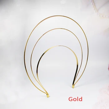 AINAMEISI Design Unic de Mireasa Tiara Coroane Multi-strat de metal Benzi Pentru Femei a Crescut de Aur Nunta de Păr Bijuterii Accesorii