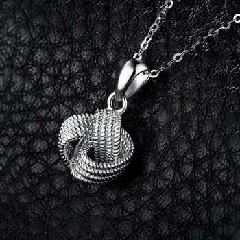 JewelryPalace Epocă Milgrain Dragoste Nod Pandantiv Colier Fara Lant Argint 925 Pandantiv Moda Bijuterii