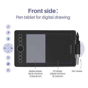 HUION 2 In 1 Tableta Grafica H320M 8192 Niveluri de Desen Digitale Tablete Stilou LCD Tabla de Scris Baterie Gratuit Stylus Suport Android