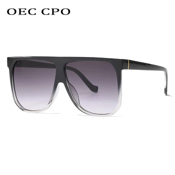 OEC CPO Epocă Supradimensionat ochelari de Soare Patrati Femei de Moda Noua Flat Top Bărbați Ochelari de ochelarii Mari de soare Ochelari de Soare Femei UV400