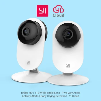 YI Acasă 1080P Camera 2 buc set Copilul Plângând de Detectare Viziune de Noapte WIFI Wireless IP Cam de Securitate CCTV de Supraveghere a Sistemului Global