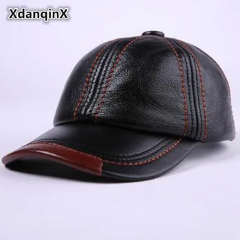 XdanqinX Toamna Iarna Barbati din Piele Pălărie Cald Îngroșa Căști Șepci de Baseball Pentru Bărbați Reglabil Dimensiune Capac Tata Pălării