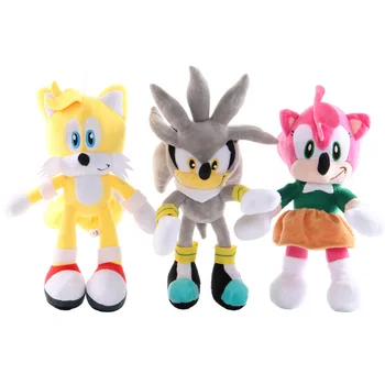 Sonic de Aventura Lume Pluș Sonic Werehog Cozi Cifrele de Acțiune Umbra Degetele Sonic arici de Pluș Jucarii Copii Jucarii pentru Copii