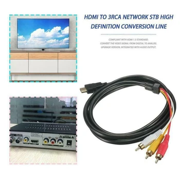 2 BUC HDMI de sex Masculin la 3 RCA AV o Video Cablu Adaptor 5FT HDMI la RCA O Cale de Transport pe Cablu Pentru TELEVIZOR HDTV, DVD 1,5 M