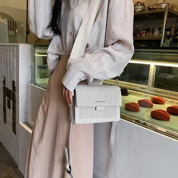 Sac de mici femei 2021 nou versiunea coreeană a pătrat mic sac curea de umar larg de moda Joker umăr geanta Messenger