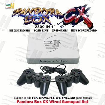 Noi Pandora Box CX Gamepad Set cu Fir Wireless joypad 2800 in 1 Poate salva joc de Mare scor record linie de scanare 3D Tekken, Mortal Kombat
