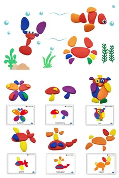 2020 Nou 69Pcs Curcubeu Pietricele Educative Jucarii Creative Multicolor Variabilă-Dimensiuni Pietre Stivuite Set Cadou de Ziua de nastere pentru Copii