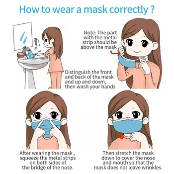 Fata de Gura Anti Mască de praf de unica folosinta masca Proteja 3 Straturi Filtru de Praf Clema masca Non-Țesute Gura Măști mascarillas acoperi