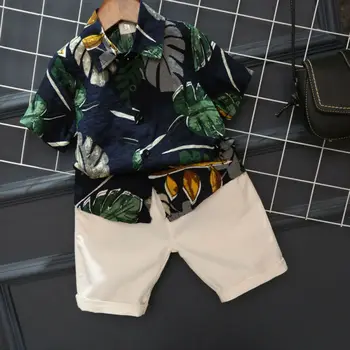 1-6 ani Băiețel Moale Haine Baieti Imprimare Tricouri + pantaloni Scurți Copilul Tinutele Copil 2 buc Set Casual de Vara de Îmbrăcăminte