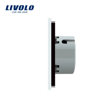 Livolo Standard UE, Atingeți Comutatorul de la Distanță, Cristal Alb Panou de Sticlă, De 2 Bande 2 cai, AC 220~250V + Indicator LED, VL-C702SR-1/2/5