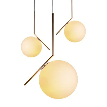 Post modern minge de sticlă lampă de pandantiv Nordic restaurant, bar, dormitor studiu singur cap de Interior art pandantiv lampă de prindere