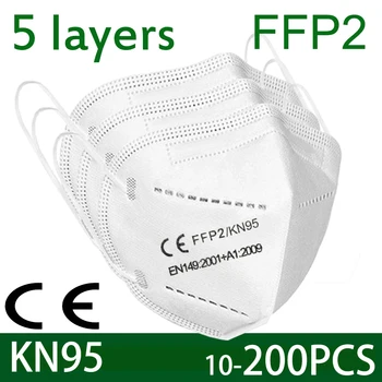100BUC masca FFP2 KN95 masti faciale maske proteja masca ffp2mask praf gura masca PM2.5 95% filtrare mascarillas tapabocas