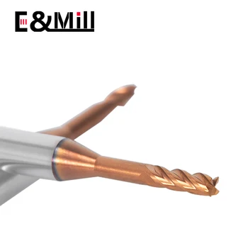 HRC55 4 Flaut end mill Profunde groove freze 1mm, 1.5 mm, 2 mm, 2.5 mm, oțel cu wolfram cap Plat profunde groove freze 50L