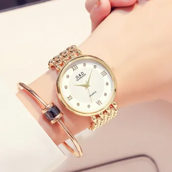 G&D Femei Ceasuri de Lux Doamnelor Ceas Bratara Argint pentru Femei de Moda Cuarț Ceasuri Reloj Mujer Montre Femme Stil Roman