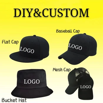 DIY Logo Baseball Cap Personalizat-a făcut Găleată Pălărie Copil și Adult Imprimare, Broderie Faimosul Brand Sport Bărbați Femei Snapback en-Gros