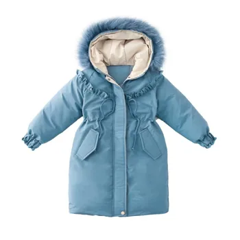 -30 de Grade 2020 Fete de Îmbrăcăminte de Iarnă Jachete cu Blană cu Glugă pentru Copii Haine Cald Gros Haine Copii Outerwears Hanorace pentru Fete
