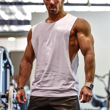 Bărbați fără Mâneci tricou Săli de sport Stringer vesta Gol de Antrenament T-Shirt Tee Musculare Culturism Rezervor de Top Îmbrăcăminte de Fitness