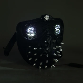 25 Tipuri de Ceas 2 Câini Cosplay Marcus Masca LED Ochii de Lumina Schimbătoare de Control de la Distanță Holloway Cheie Punk Gotice Nit Măști de Față