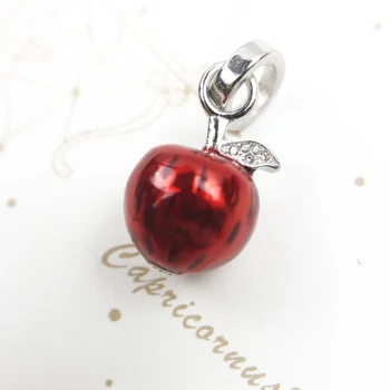 Pandantiv Măr Roșu,2021 Nou Brand de Moda de Argint 925 de Bijuterii Bijoux Accesorii Simbol al Perfecțiunii Cadou Pentru Femeie