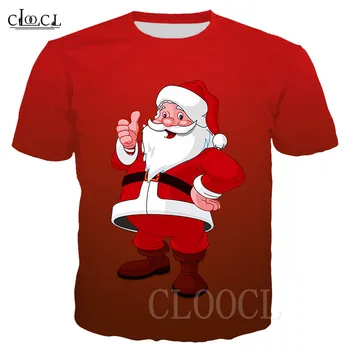 Moș Crăciun Elf Crăciun Fericit 3D T Cămașă Bărbați/Femei de Moda de Craciun Sport Casual T-shirt Supradimensionate Roșu Tricou Pentru Fete Baieti