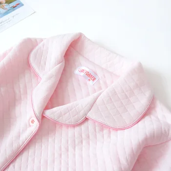 2020 Toamna Iarna groase de Bumbac Femei Pijamale Seturi Gros Bumbac Maneca Lunga Sleepwear Set de Pijama pentru Femei Homewear