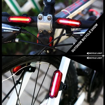 2 buc de 120 de Lumeni LED-uri Impermeabil Lumina Bicicleta Reîncărcabilă USB Biciclete Lumina de Reflector Lumini Spate LED Biciclete Lumina Accesorii pentru Biciclete