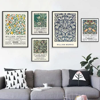 William Morris Postere si Printuri Expoziție de Postere de Arta de Perete de Flori și Păsări Imagine Panza Pictura pentru Camera Decor Acasă