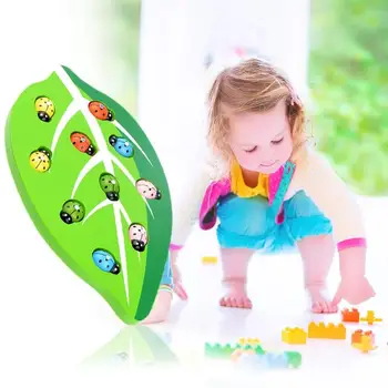 Din lemn Magnetic Gărgăriță Prinde Insecte de Culoare de Potrivire Forma Jucarii Interactive Părinte-copil Jucărie pentru Copii de Învățare și Jucărie de Învățământ