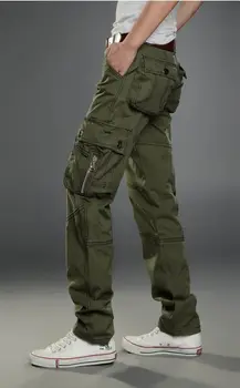 MIXCUBIC spălare uniformă militară pantaloni barbati rezistente la Uzură cargo pantaloni pentru barbati salopete Multi-buzunar salopete bărbați dimensiune 28-38