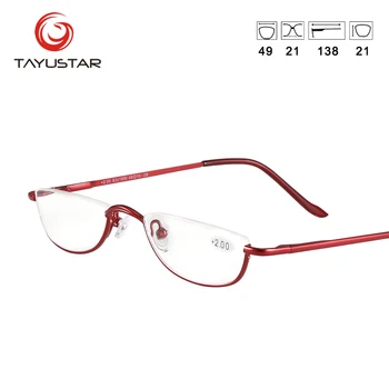 MEESHOW Design Bărbați Ochelari de Lectură Femei ochelari de Jumătate Rim Cu Cazul Clasic din Oțel Inoxidabil ochelari de vedere +1.00-+4.00