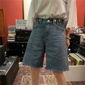 Pantaloni scurți Femei Stil coreean de Vară la Modă Simplu Denim Streetwear de Înaltă Calitate, Toate-meci Ulzzang Vrac Solid Casual Femei Blugi