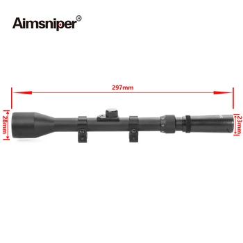 Aimsniper 3-7x28 Lunetă de Vânătoare Optica Telescopic Pușcă domeniul de Aplicare Cruce Vedere se Potrivesc 11mm Șină de Montare Pentru Airsoft Pistol Arma