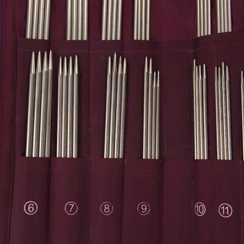 104Pcs Circulare din Oțel Inoxidabil Direct de Ace de Tricotat Croșetat Cârlig Țese Set Cu Sac de Tricotat Truse de Instrumente de Cusut
