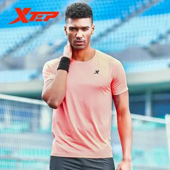 Xtep Men Sport Tricou de Vara Respirabil Fitness Casual Om care Rulează Elastic tricou Barbati Atlet 881229019273