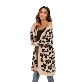 CGYY Cardigan Leopard Tricotate Femei Maneca Lunga Primavara Toamna Pulovere de Moda 2020 Palton Pentru Femei Lady Uza Straturi