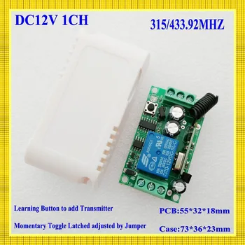 DC 12V 1 Banda CH Releu de la Distanță Comutator Normal Deschis Contact Închis RF Receptor Transmițător Wireless Switch-uri 315 433 Smart Home