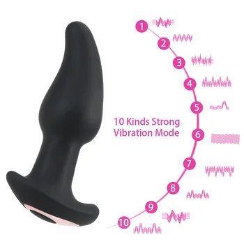 IKOKY Anus un Vibrator Rotație Margele Wireless G-spot Stimulare Clitoris cu Vibrator Anal Plug Telecomanda Jucarii Sexuale pentru Femei Barbati