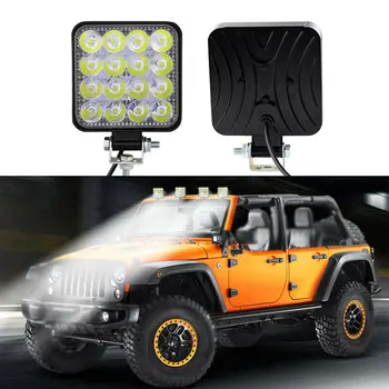 Mini 16LED 48W LED Lumina de Lucru Bar Pătrat Reflectoarelor 12V 24V Offroad LED Bar Pentru Camion Offroad 4X4 4WD Auto SUV ATV-uri
